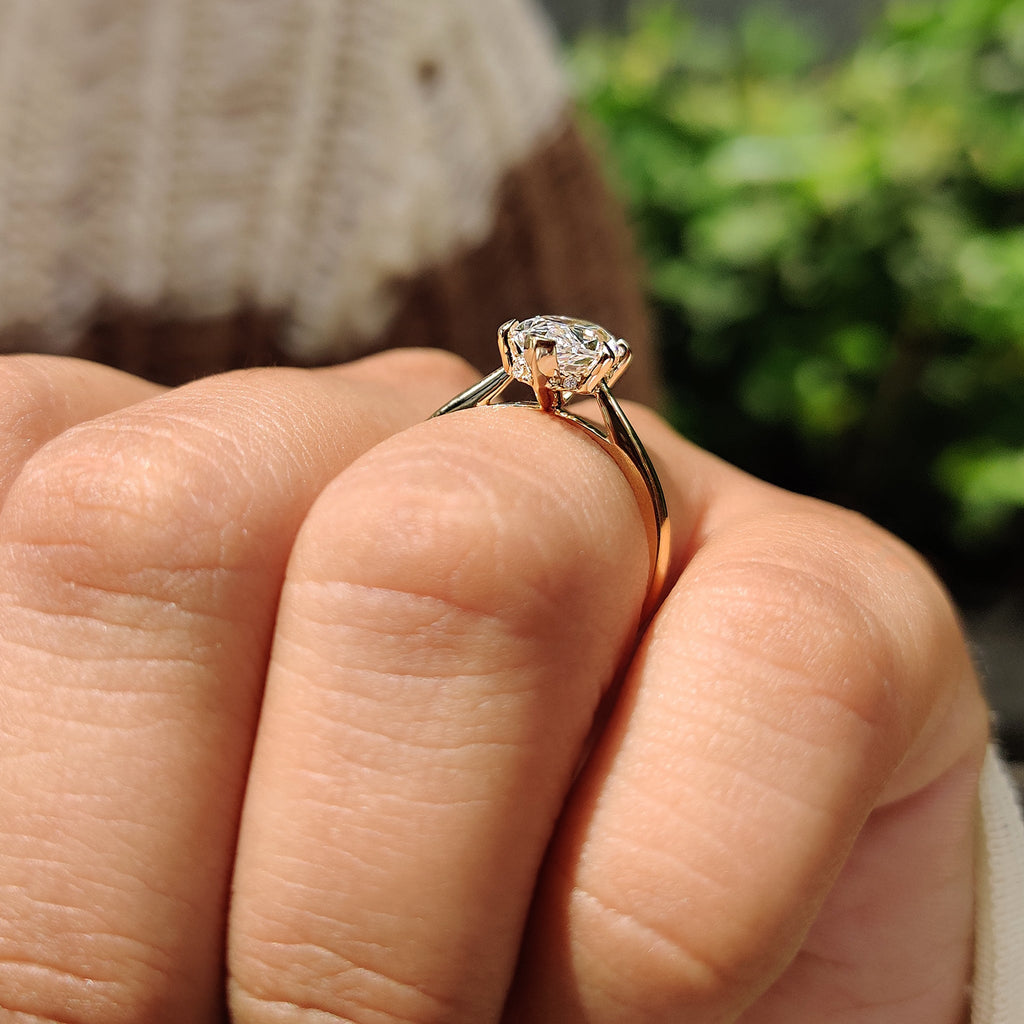 Dutch Marquise Hidden Halo Diamond Ring
