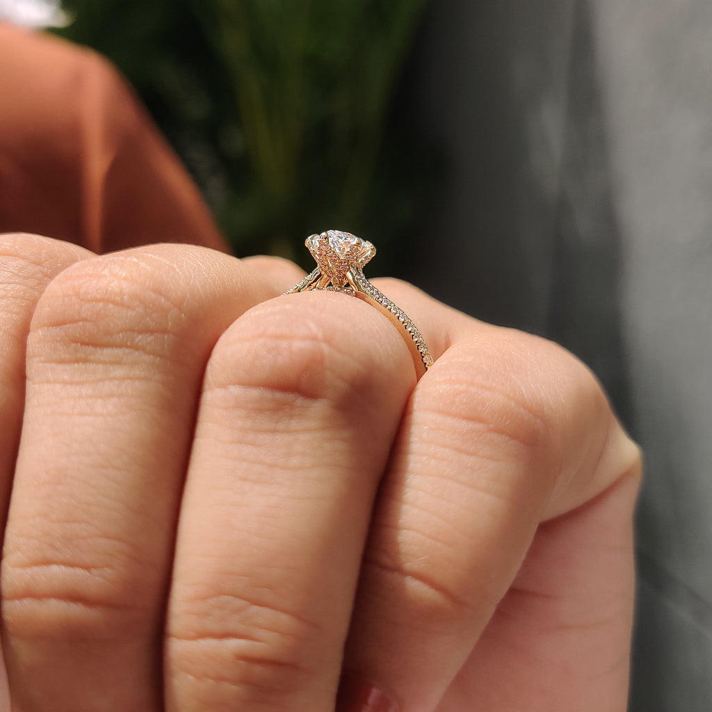 Dutch Marquise Split Shank Engagement Ring