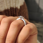Pear Shaped Diamond Bridal Set With Round Halo Style