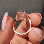 Vintage Engagement Ring In Oval Cut Moissanite
