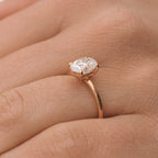 1.80 CT Oval Cut Moissanite Solitaire Engagement Ring