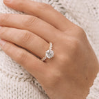 1.90 CT Round Cut Moissanite Six Prong Engagement Ring