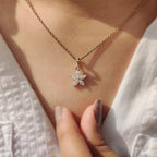 Marquise Diamond Pendant In Flower Design