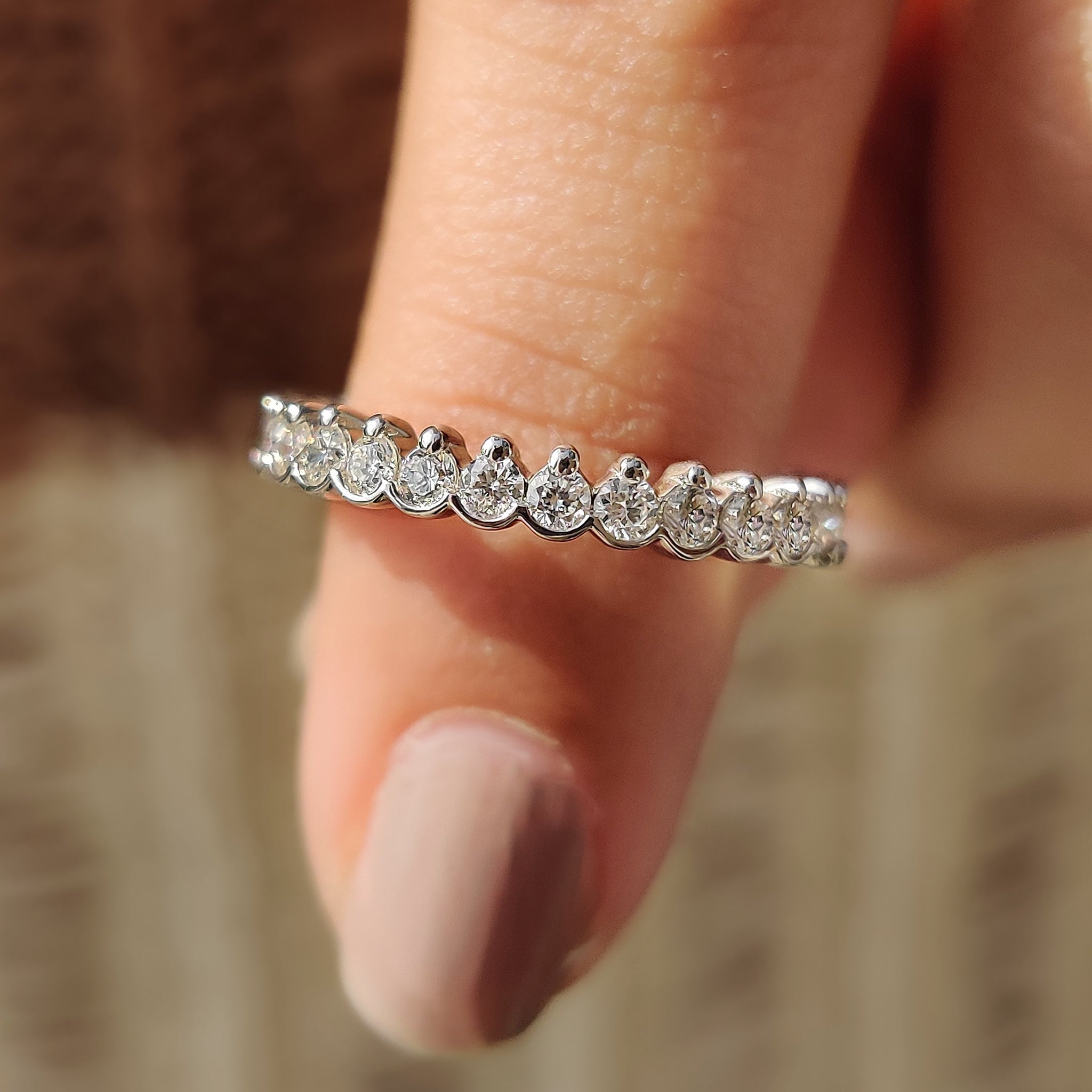 Lab Grown Diamond Round Wedding Band In Eternity Style Main image