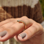 Stackable Curved Wedding Band In Yellow Gold