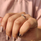 Oval Cut Diamond Ring In Solitaire Style