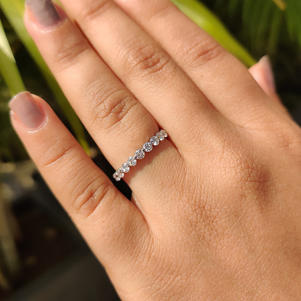 White Gold Round Diamond Eternity Band