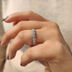 Round Diamond Wedding Band With Halo Style