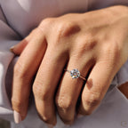 Round Solitaire Engagement Ring With Tapered Shank Design