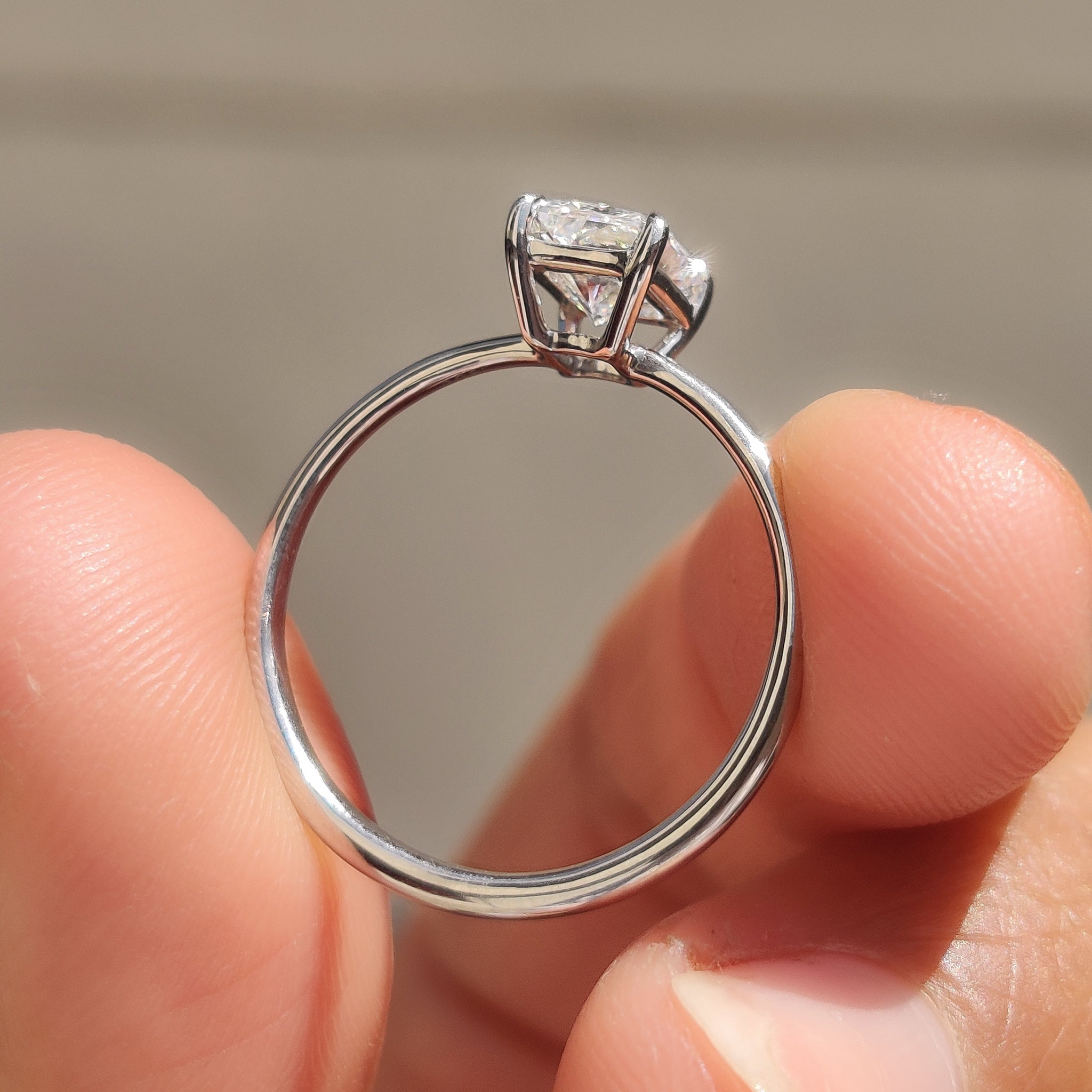 Radiant Cut Ring In White Gold