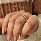Lab Grown Round Diamond Ring In Share Prong Band