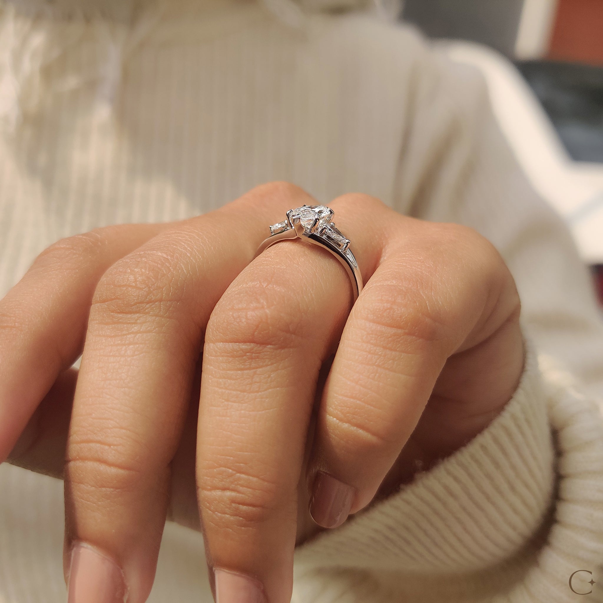 Marquise And Pear Diamond Ring