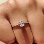 Pear Shaped Diamond Ring - Solitaire white Gold