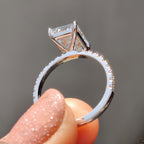 Radiant Cut Ring In Pave Setting