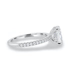 1.80 - 3.80 CT Oval Cut Moissanite Hidden Halo Engagement Ring
