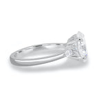2.05 CT Oval Cut Moissanite Three Stone Engagement Ring