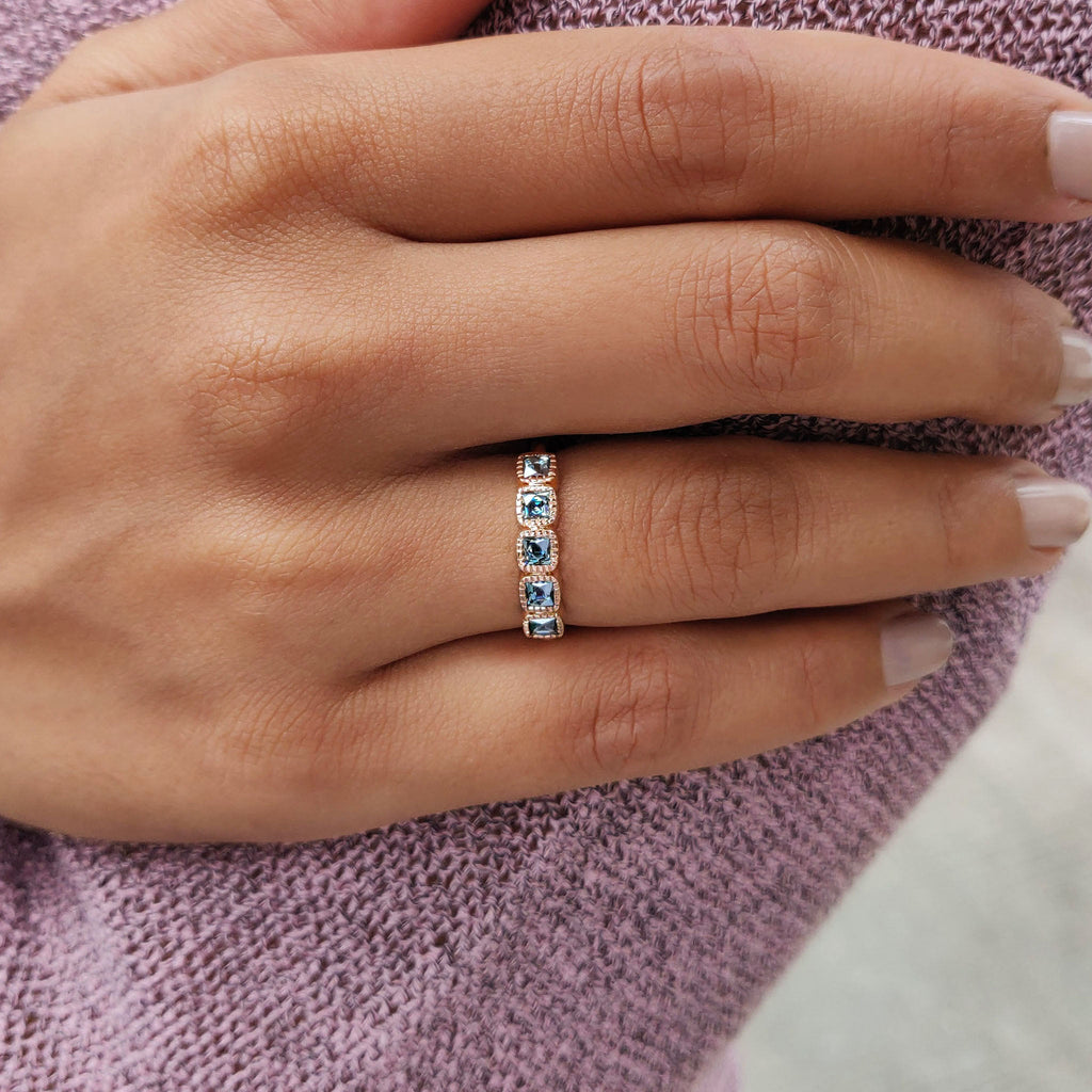 French Cut Half Eternity Band