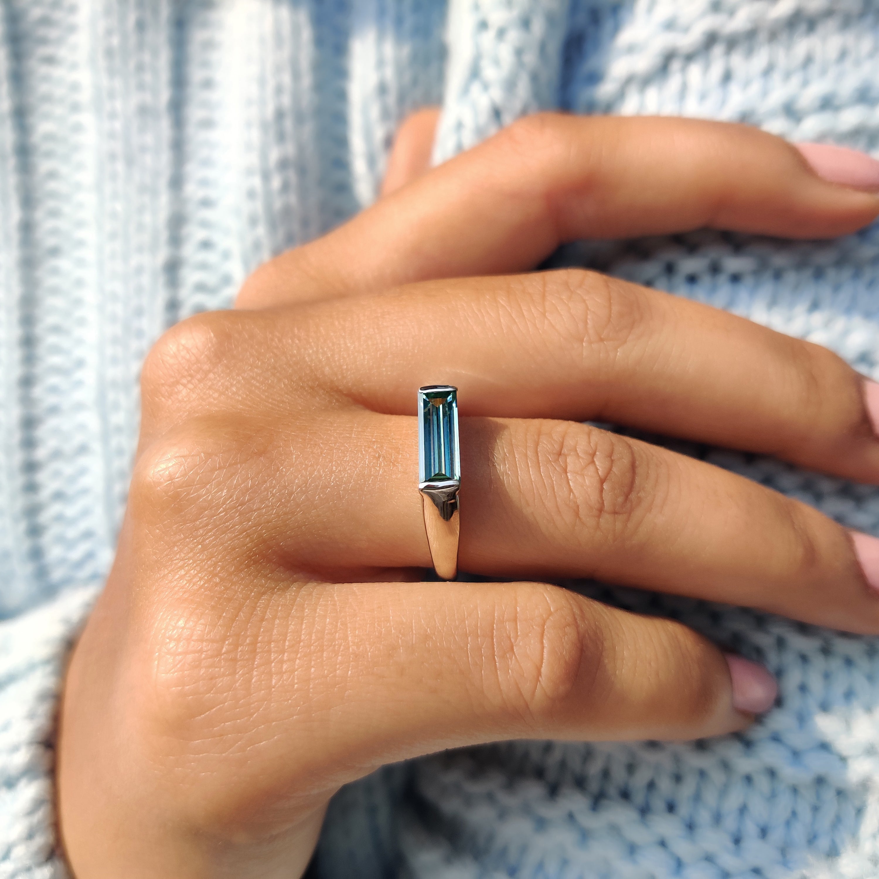 Baguette Solitaire East West Ring Secondary image