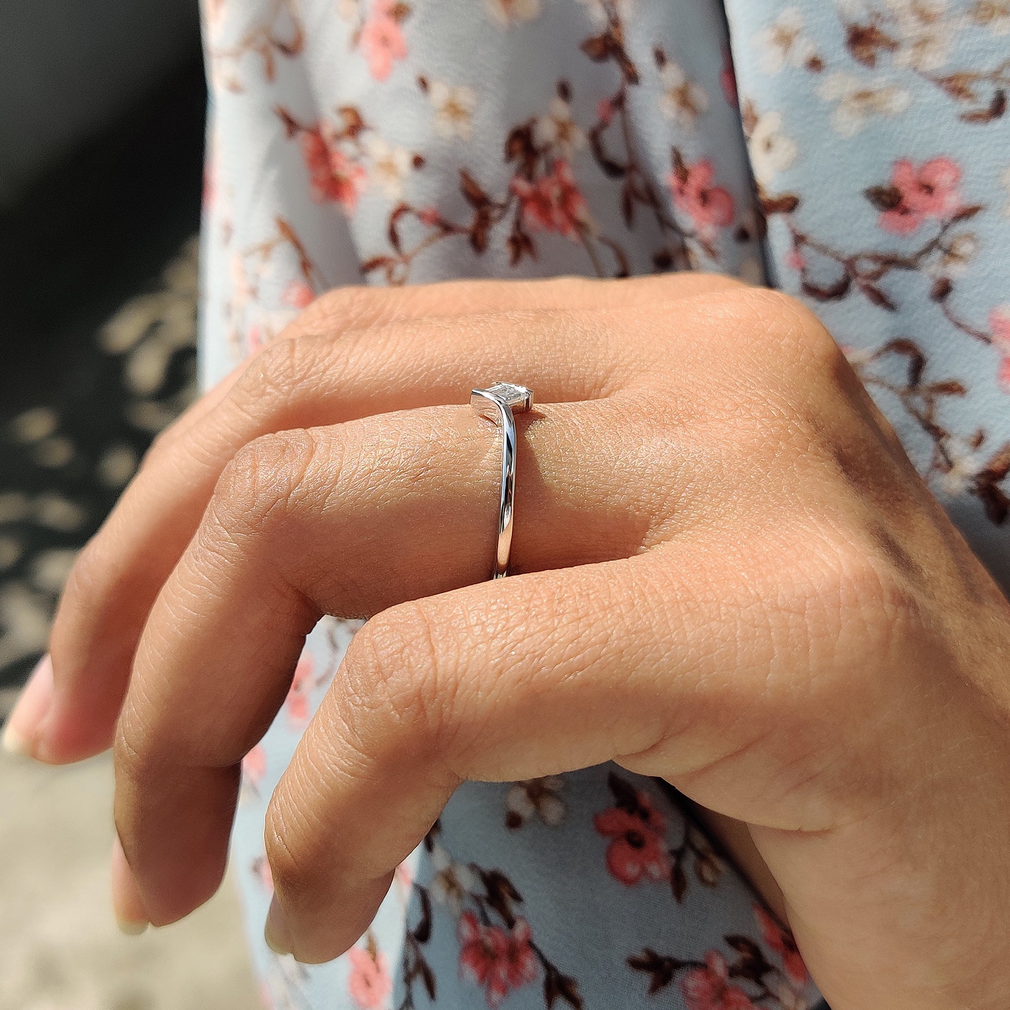 Baguette Cut Toi Et Moi Engagement Ring