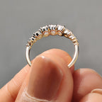 Half Eternity Oval Cut Wedding Band