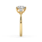Three Stone Diamond Ring In Yellow Gold Elegance