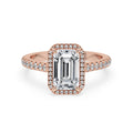 Emerald Halo Engagement Ring