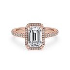 Emerald Halo Engagement Ring