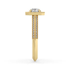 Knife Edge Ring With Halo Style