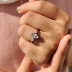 3 Stone Engagement Ring With Marquise And Kite Cut