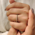 Yellow Diamond Wedding Band With Round Cut