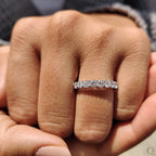 Lab Grown Round Diamond White Gold Wedding Band