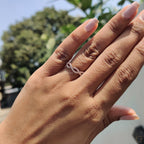 Round Cut Twisted Diamond Wedding Band