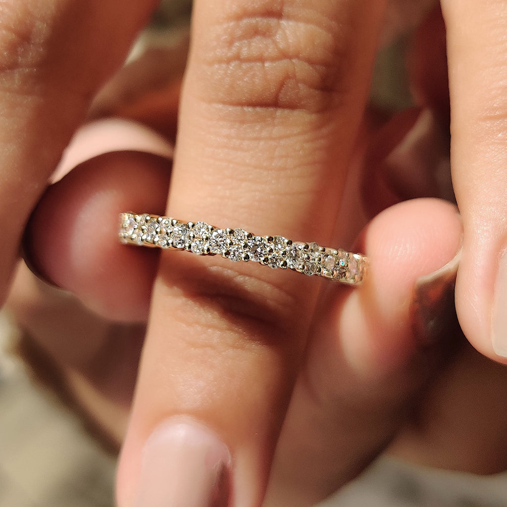 Round Diamond Eternity Wedding Band
