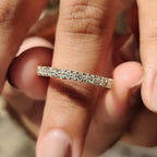 Round Diamond Eternity Wedding Band