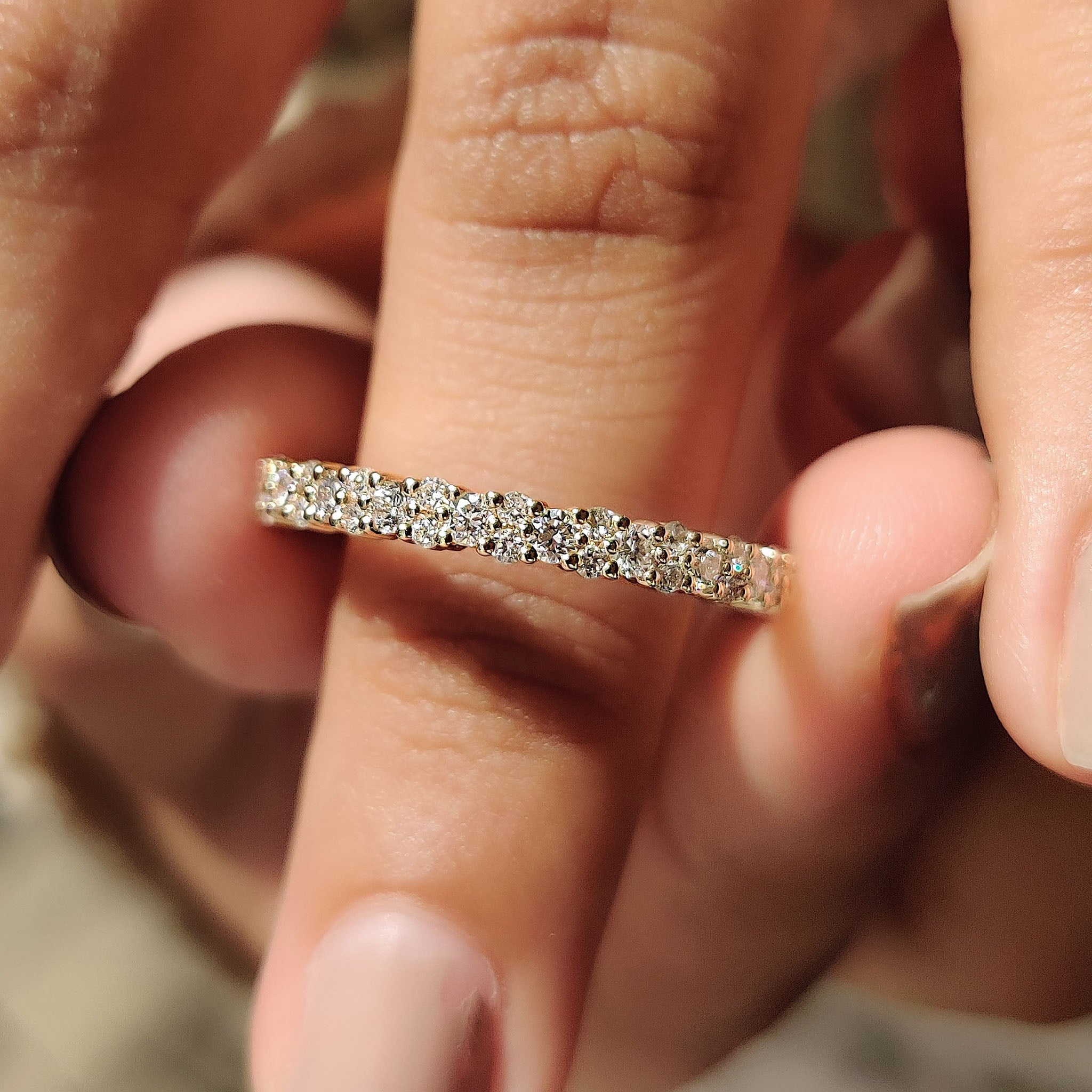 Round Diamond Eternity Wedding Band