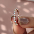 Rose Gold Wedding Band With Round Cut Diamond