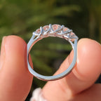 5 Stone Wedding Band With Round Cut Diamond