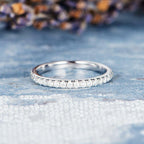 0.35 CTW Round Cut Full Eternity Moissanite Wedding Band