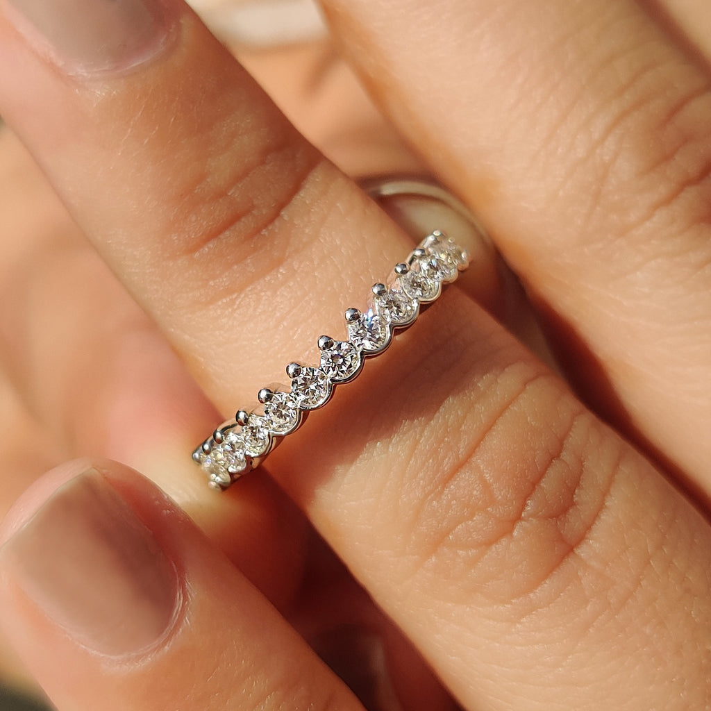Lab Grown Diamond Round Wedding Band In Eternity Style