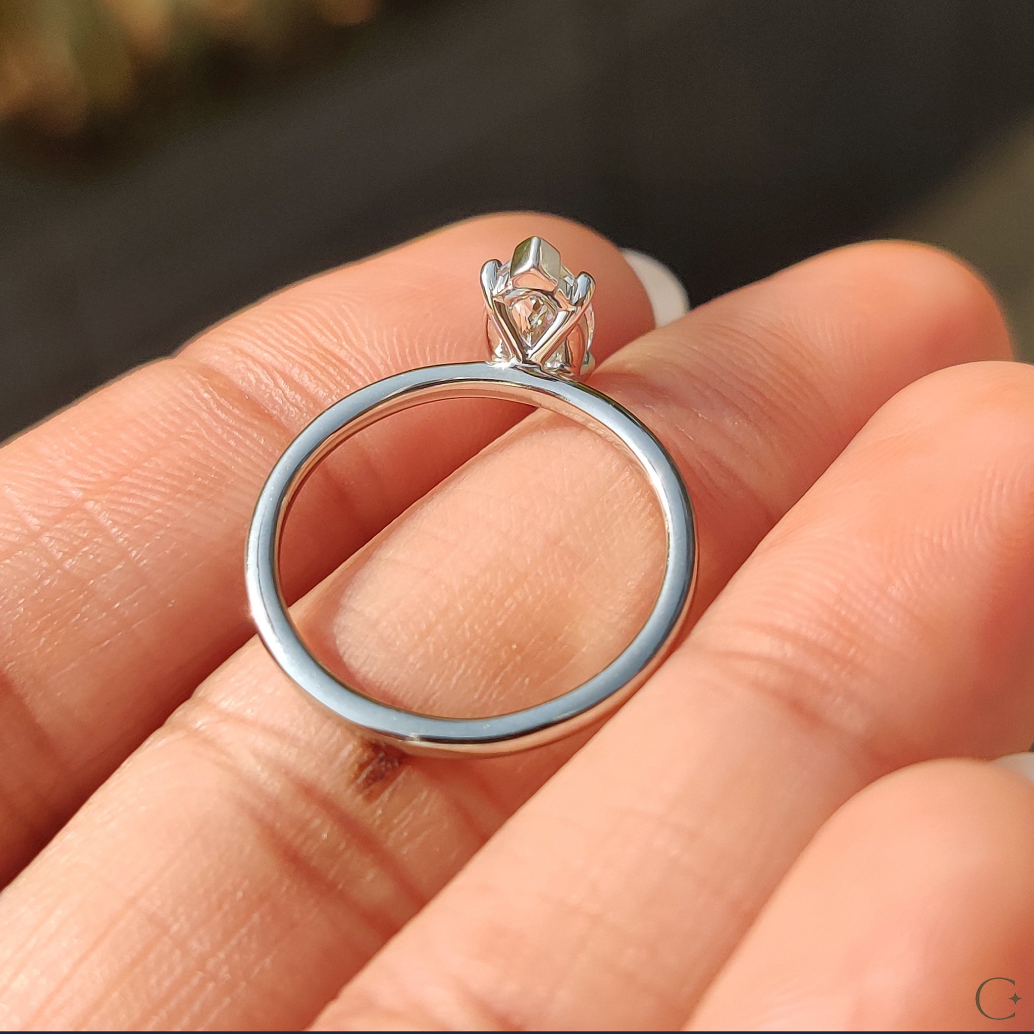 Marquise Cut Diamond Ring In Solitaire Setting