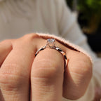 Round Diamond Twisted Engagement Ring