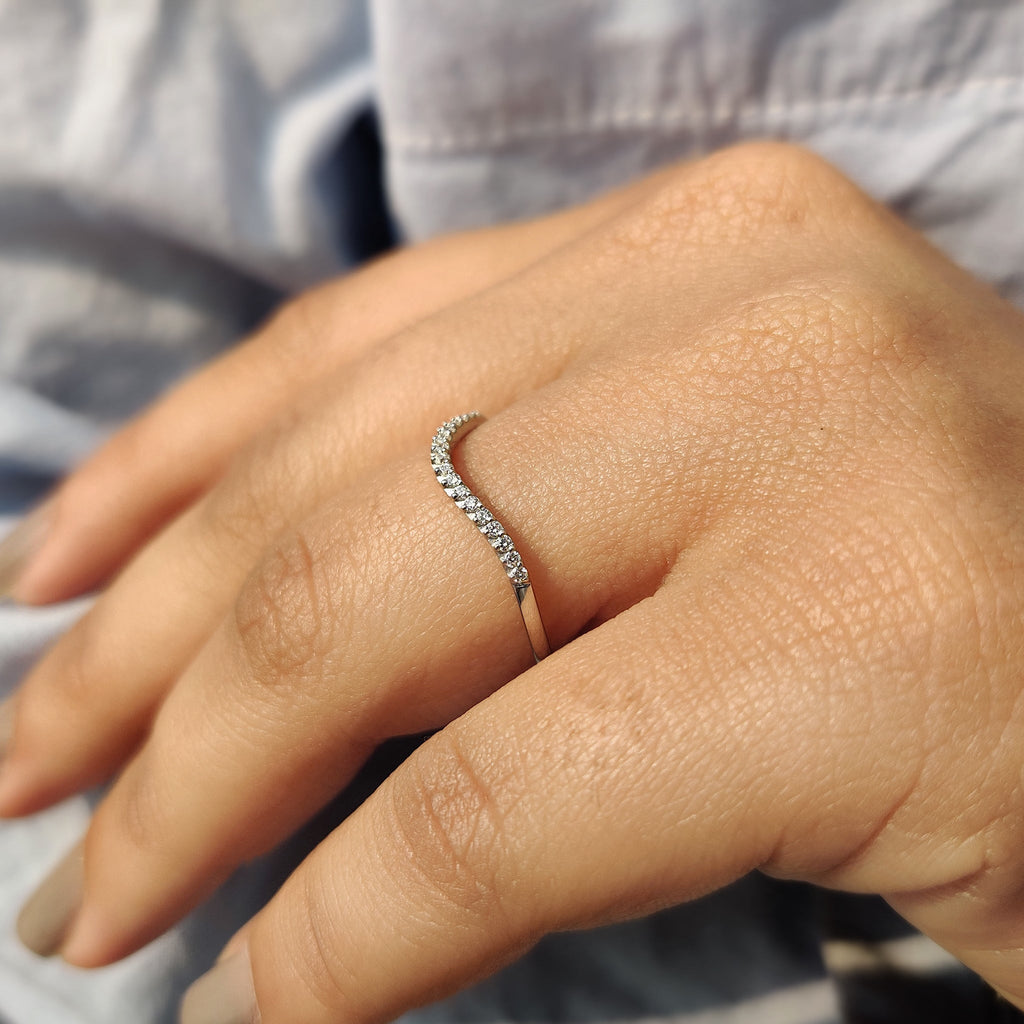 Half Eternity Band With Round Cut