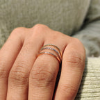 Comfort Fit Wedding Band - Three Tones