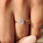 Oval Solitaire Engagement Ring with a Classic Style
