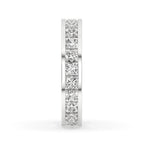 Channel Set Wedding Band - Princess Cut Diamond