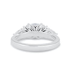 1.25CT Round Cut Cluster Moissanite Engagement Ring
