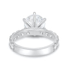 1.90 CT Round Cut Moissanite Six Prong Engagement Ring