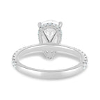 1.80 - 3.80 CT Pear Moissanite Pave Engagement Ring