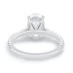 2.05 CT Oval Cut Moissanite Hidden Halo Pave Setting Engagement Ring