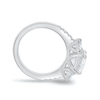 1.60 CT Round Cut Three Stone Moissanite Engagement Ring